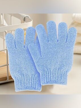 Blue Exfoliating Gloves